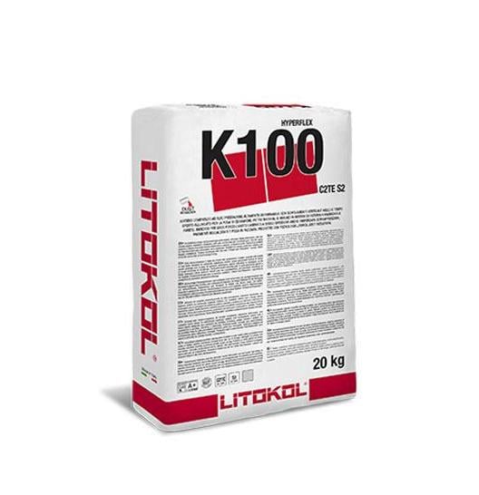 Клей на цементной основе Litokol Hyperflex K100 S2 20 кг Серый (K100G0020) - фото 1