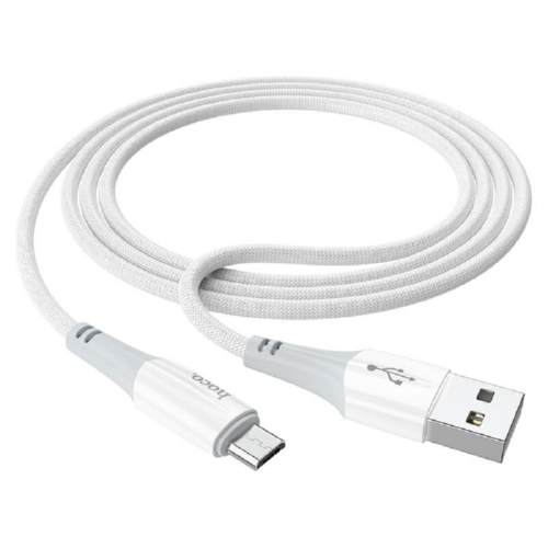 Кабель Hoco Micro USB Ferry Charging X70 1 м 2,4A White - фото 1