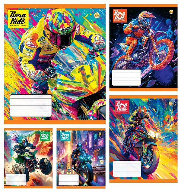 Зошити учнівські Тетрада Мото 24 аркуша лінія 20 шт. в упаковці