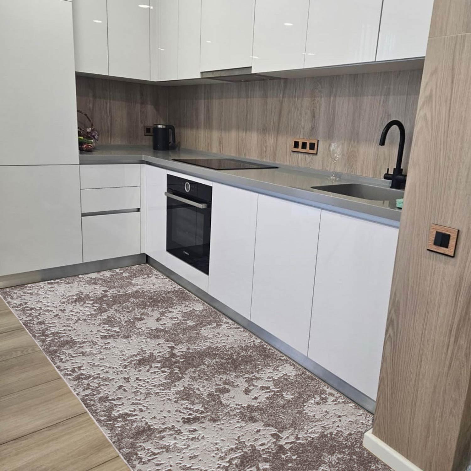 Килимова доріжка безворсова на повстяній основі Virtual Print Короїд-P3 2 м Бежевий (00-00022808) - фото 3 Килимова доріжка безворсова на повстяній основі Virtual Print Короїд-P3 2 м Бежевий (00-00022808) - фото 3