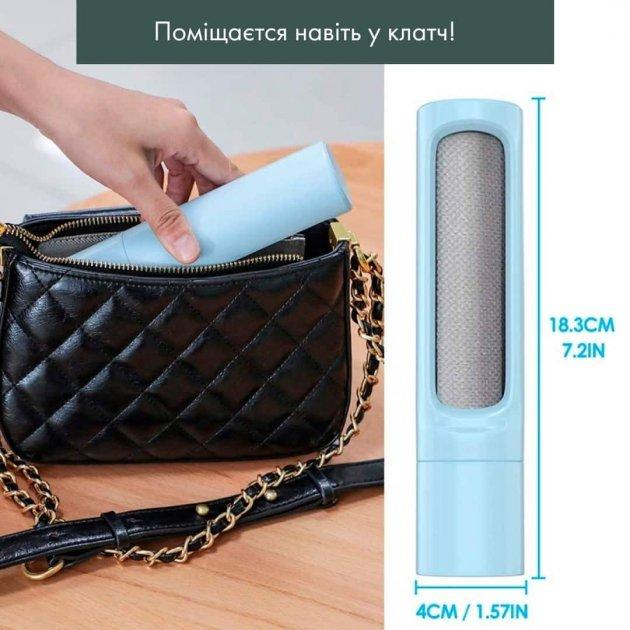 Щетка роликовая самоочищающаяся Cleaning 2в1 для удаления ворса - фото 3