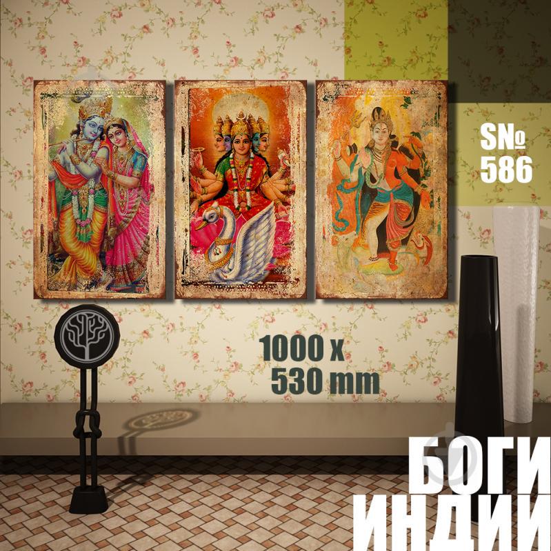 Модульная картина Декор Карпаты боги Индии 02 100х53см (s586)