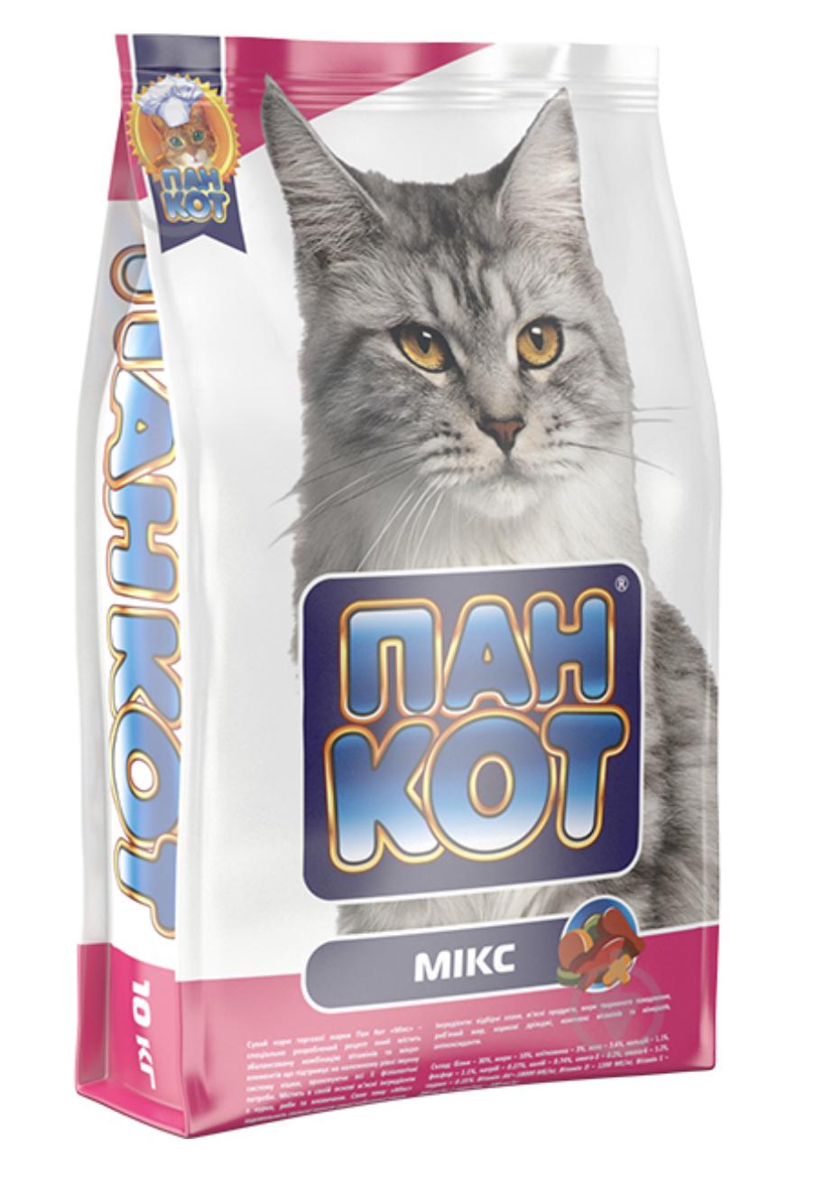 Корм сухий Пан Кот для дорослих котів Мікс 10 кг (ПК103)