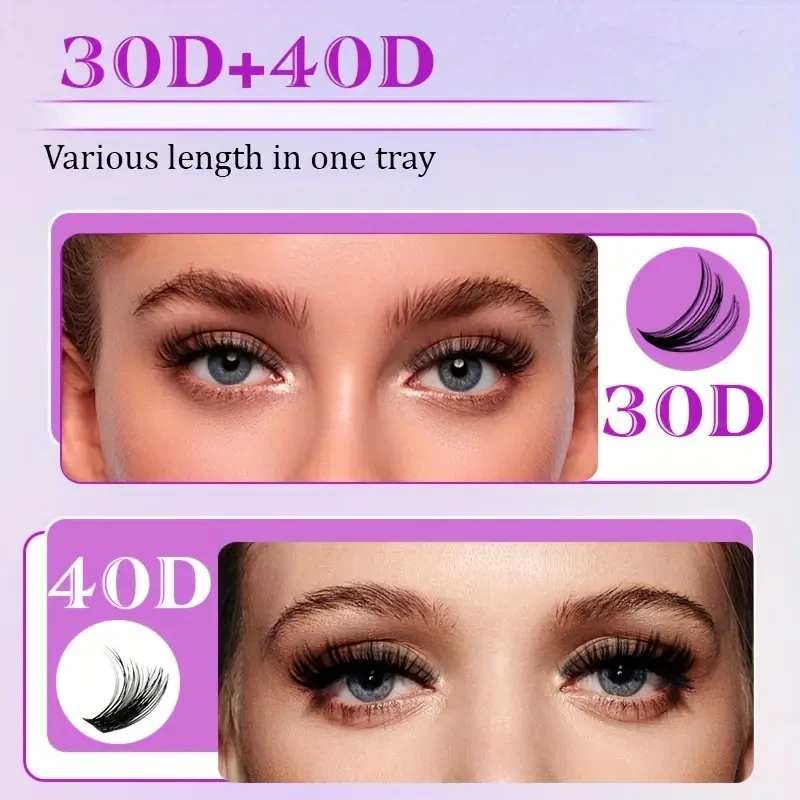 Набор для наращивания ресниц 30D для самостоятельного наращивания 418 шт. Черный (2602157098) - фото 3 Набор для наращивания ресниц 30D для самостоятельного наращивания 418 шт. Черный (2602157098) - фото 3