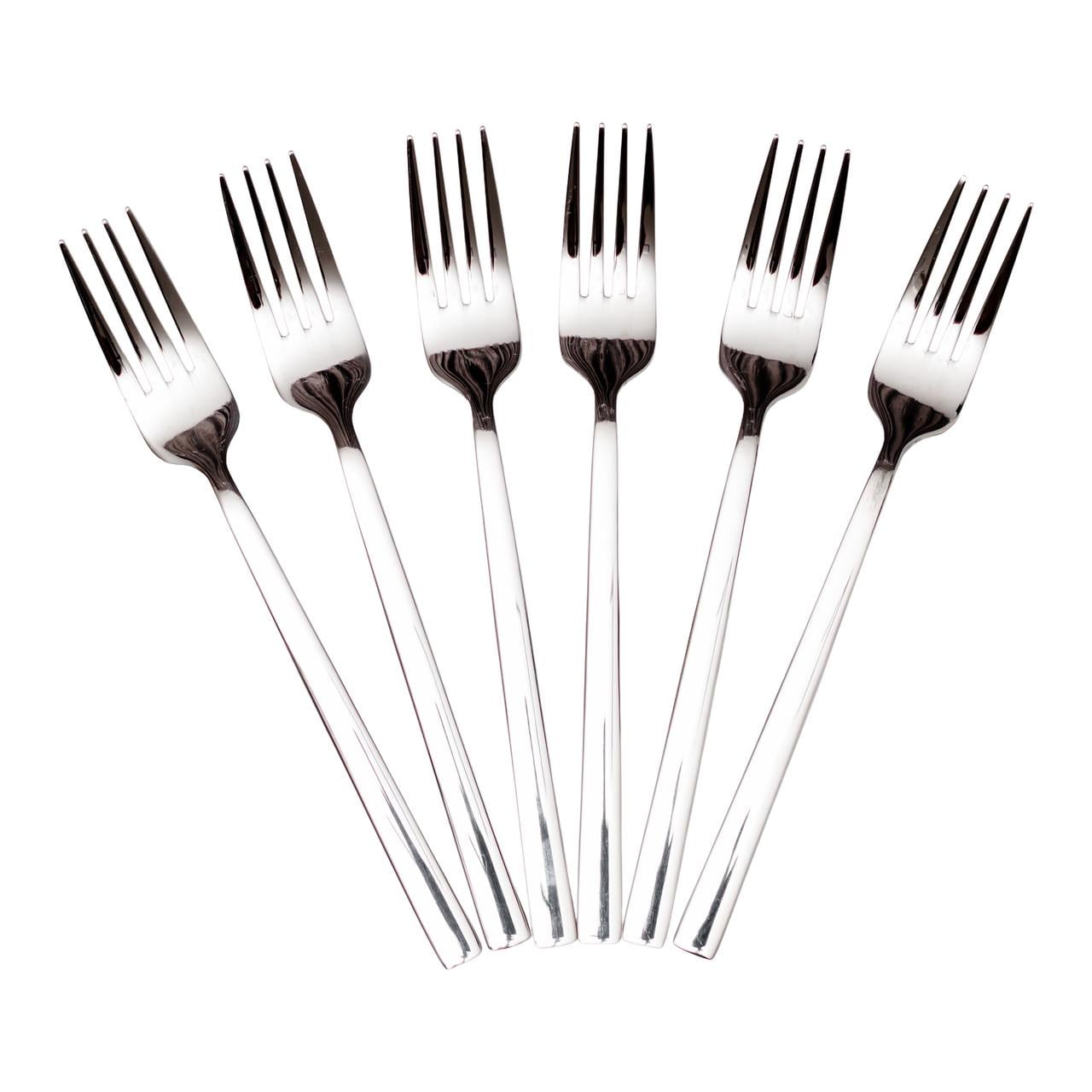 Набор столовых вилок 6 шт. из нержавеющей стали 20.5 см Серебро (HP-8-23)