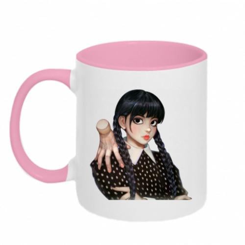 Чашка керамічна двоколірна Венздей та Річ 320 мл Біло-рожевий (12582885-47-180579) Чашка керамічна двоколірна Венздей та Річ 320 мл Біло-рожевий (12582885-47-180579)