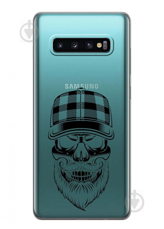 Чехол iSwag для Samsung Galaxy S10 Бородатый череп (H414)