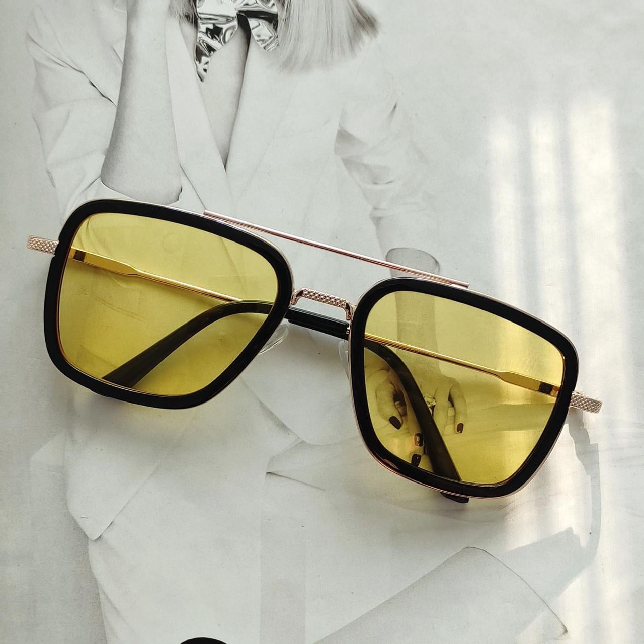 Солнцезащитные очки Тони Старка Желтый №2