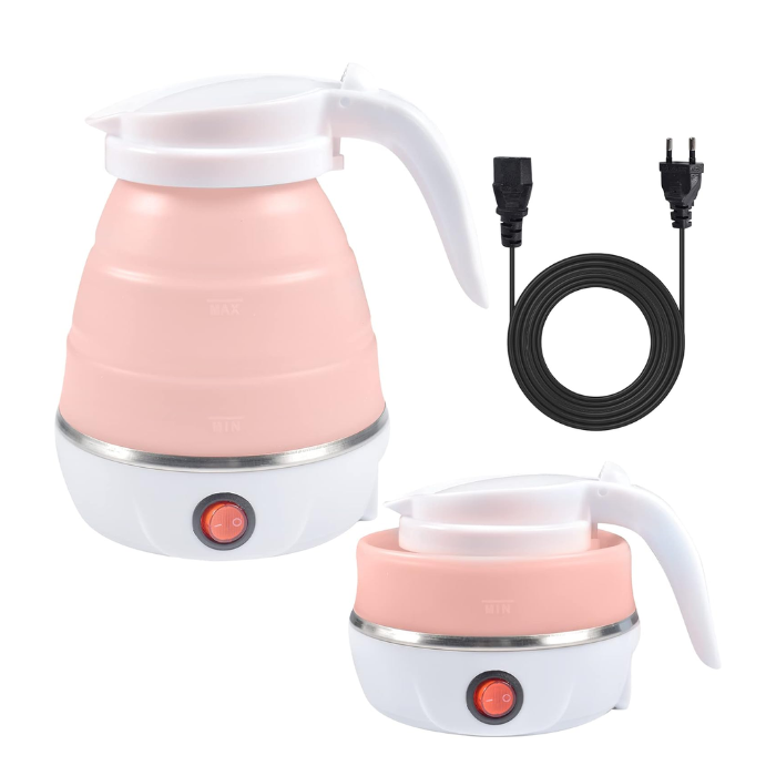 Электрочайник дорожный Electric Kettle EK-2354 силиконовый складной Розовый (EK-2354р) - фото 9