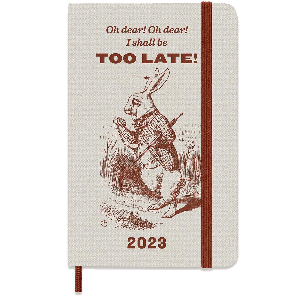 Еженедельник карманный Moleskine Alice Кролик Канва 2023 (DAL12WN2AY23)