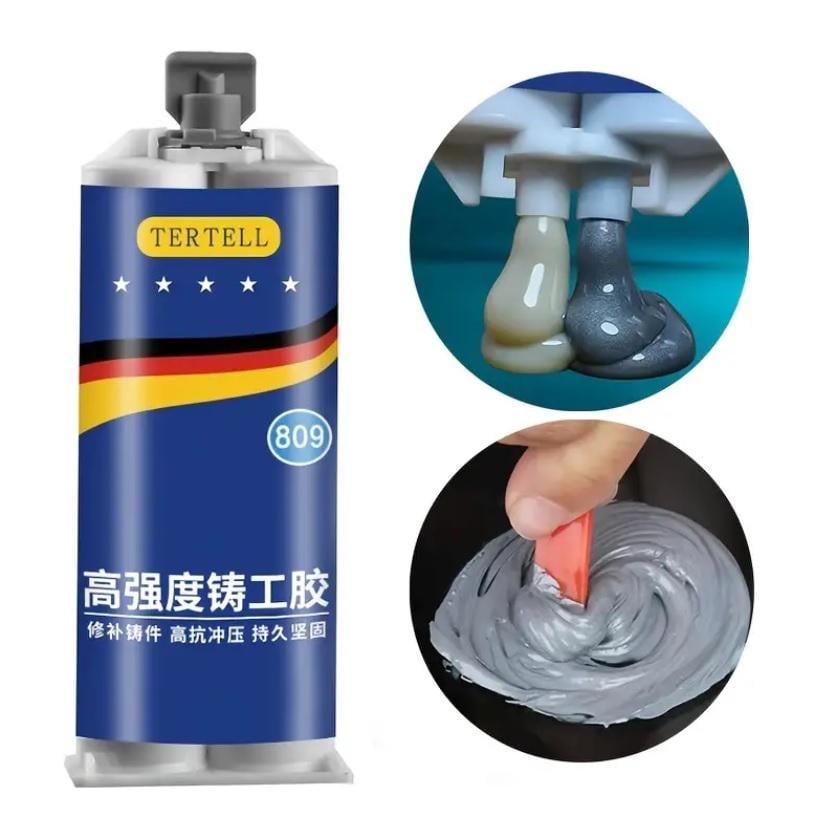 Клей для холодной сварки металла TERTELL двухкомпонентный с дозатором 100 мл (kl-100) - фото 2 Клей для холодной сварки металла TERTELL двухкомпонентный с дозатором 100 мл (kl-100) - фото 2