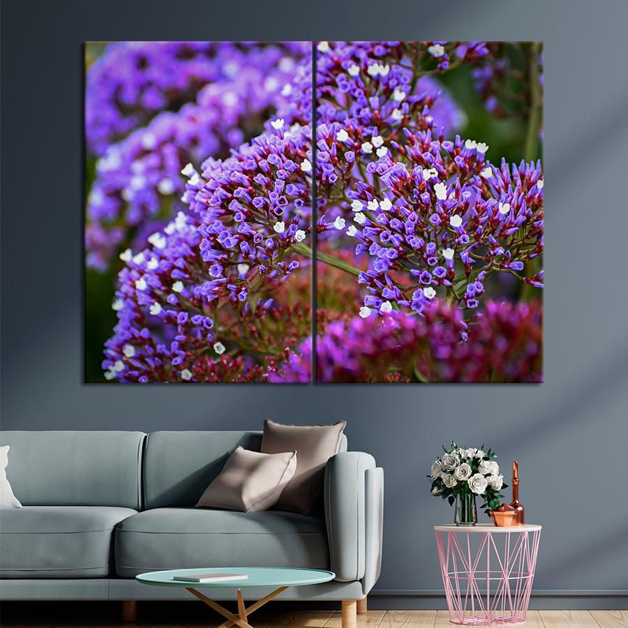 Картина цветы и растения Маленькие фиолетовые цветы 165x122 см (A987-2)