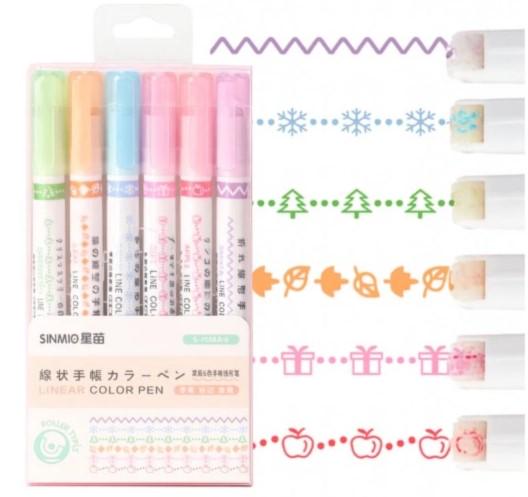 Набір кольорових маркерів 6 шт.