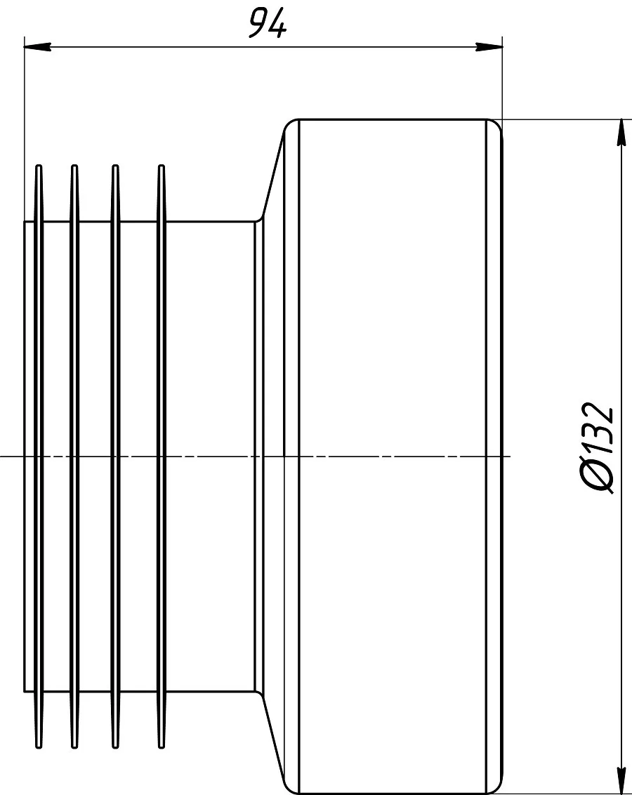 Манжета прямая для унитаза Ani Plast W0210 110 (SQ-1008687) - фото 2