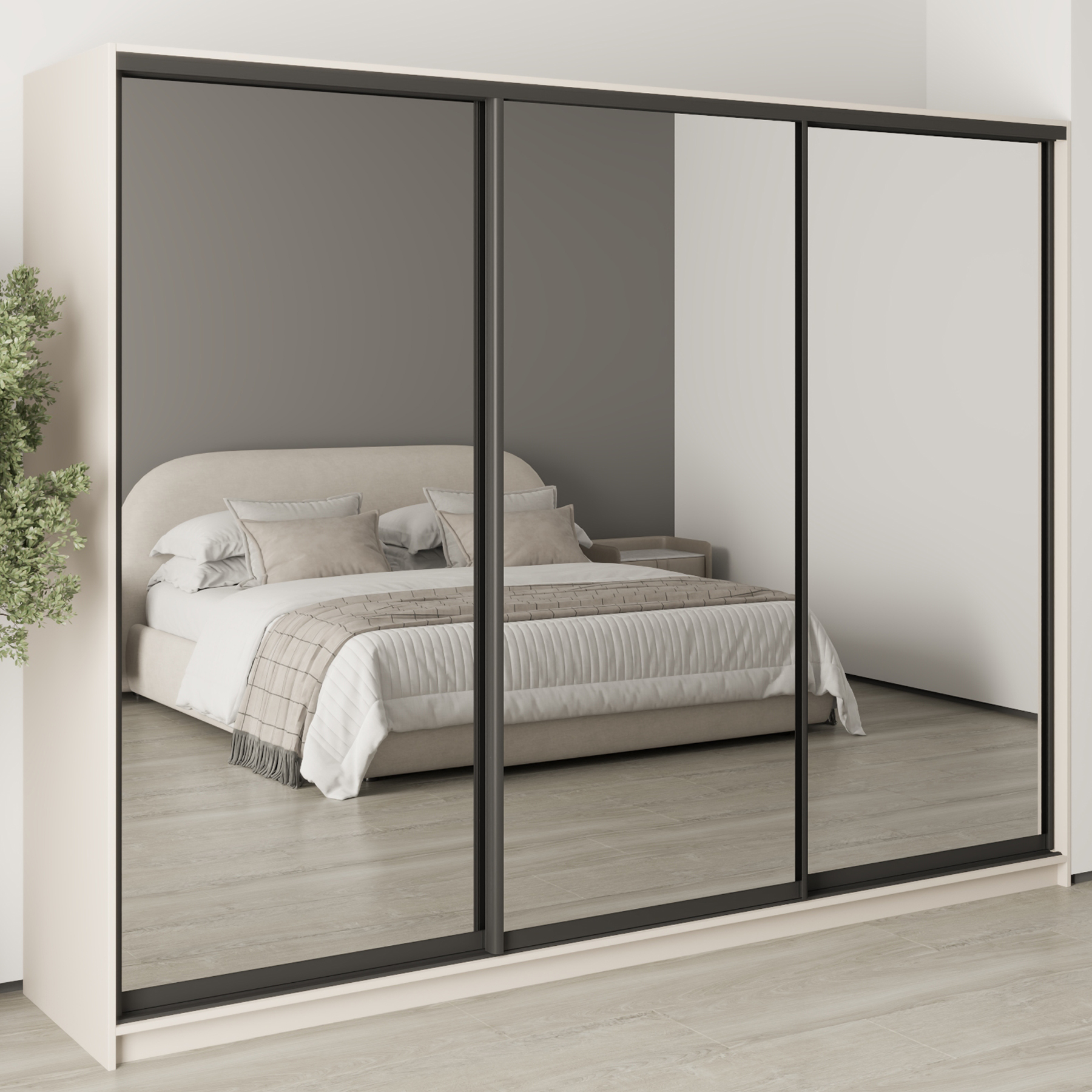 Шкаф-купе трехдверный Mebel Star Комбо BG MBS-9297 270х45х210 см Кашемир (1009286)