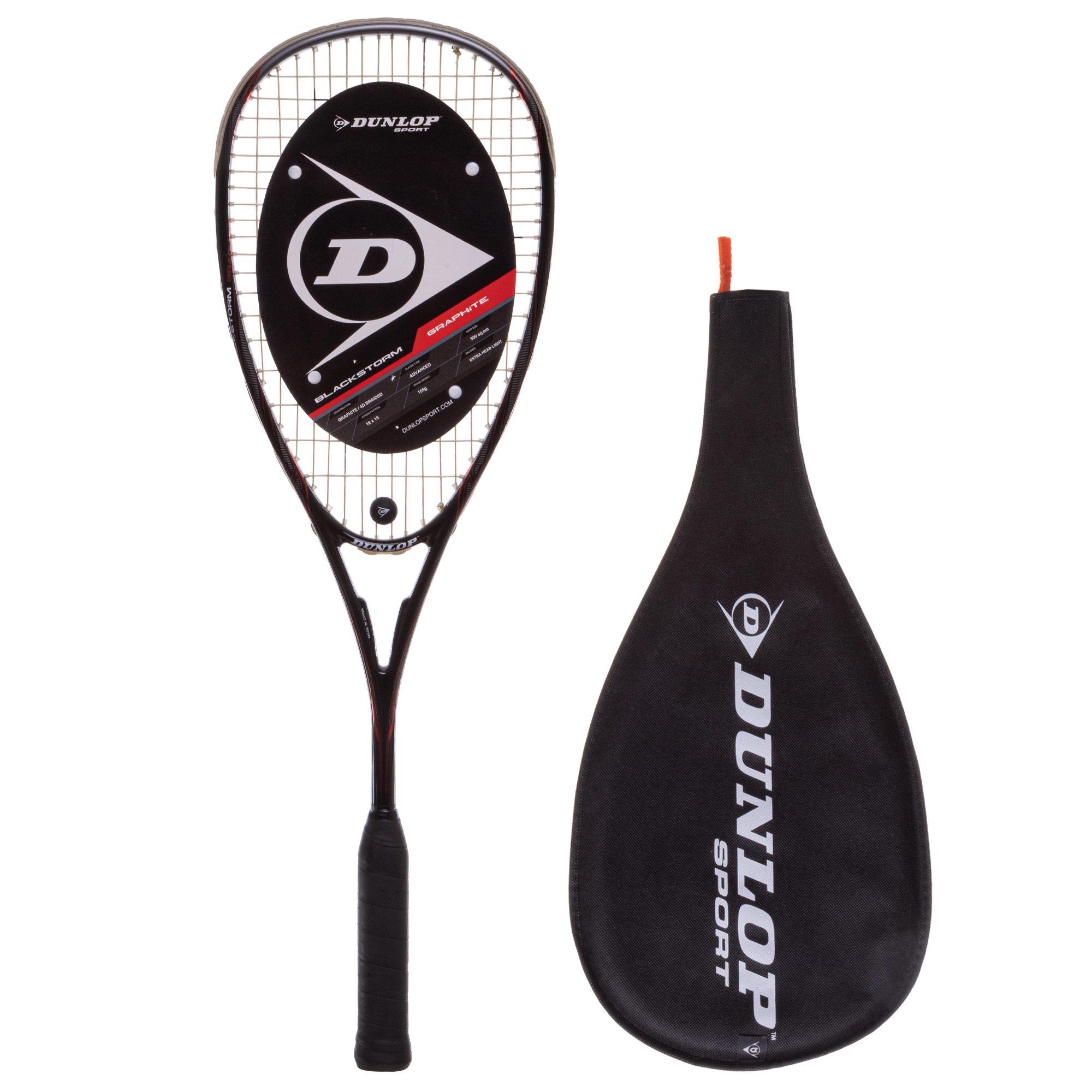 Ракетка для сквоша Dunlop D SR BLACKSTORM 4D GRAPHITE HL SQU/RKT алюминий 27'' Черный (DL773232)