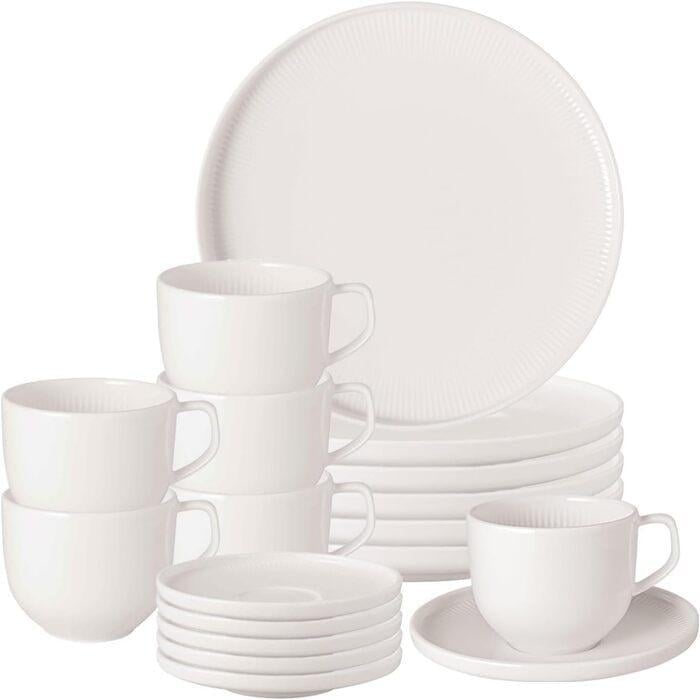Сервиз кофейный Villeroy & Boch Afina 6 персон 18 пр. Белый