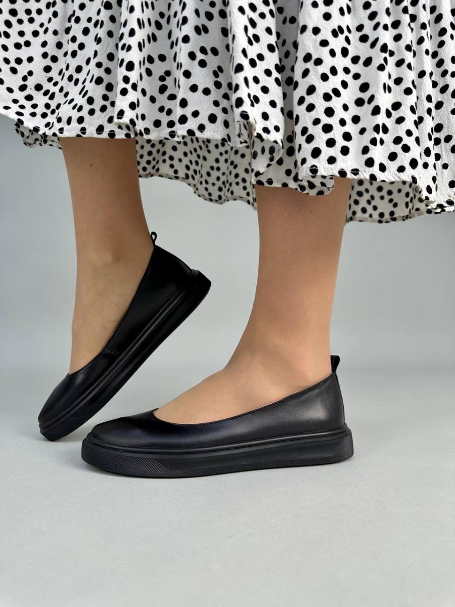 Балетки женские кожаные р. 37 Черный (9903/37)