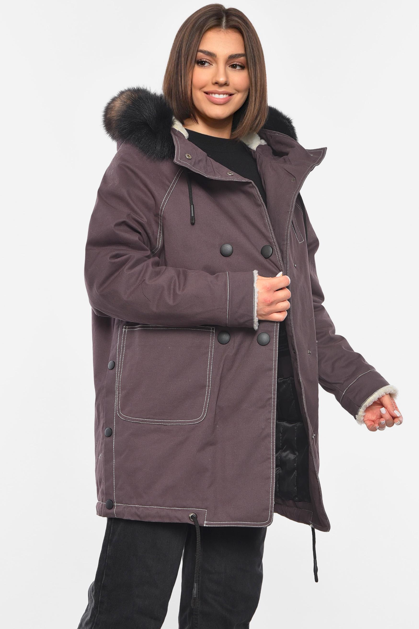 Парку жіноча демісезонна L Бордовий (193286) - фото 2 Парку жіноча демісезонна L Бордовий (193286) - фото 2