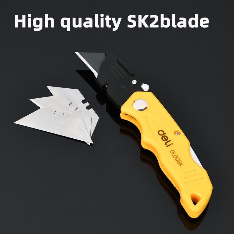 Канцелярський нiж Deli_Tools EDL006K 19T чорн (27207015) - фото 2