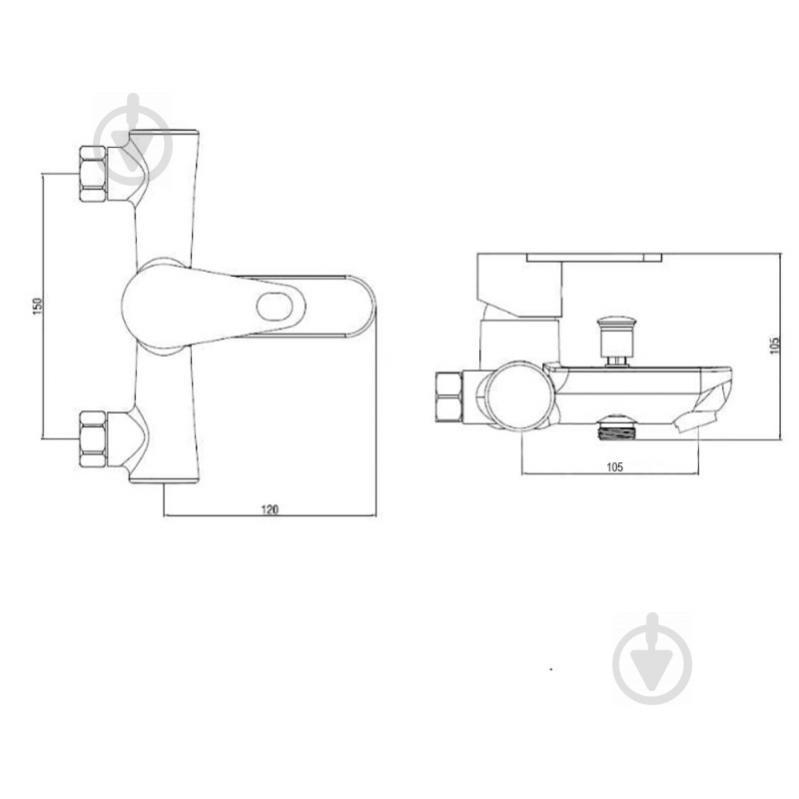 Змішувач Для Ванни Brinex 37W 006 - фото 2