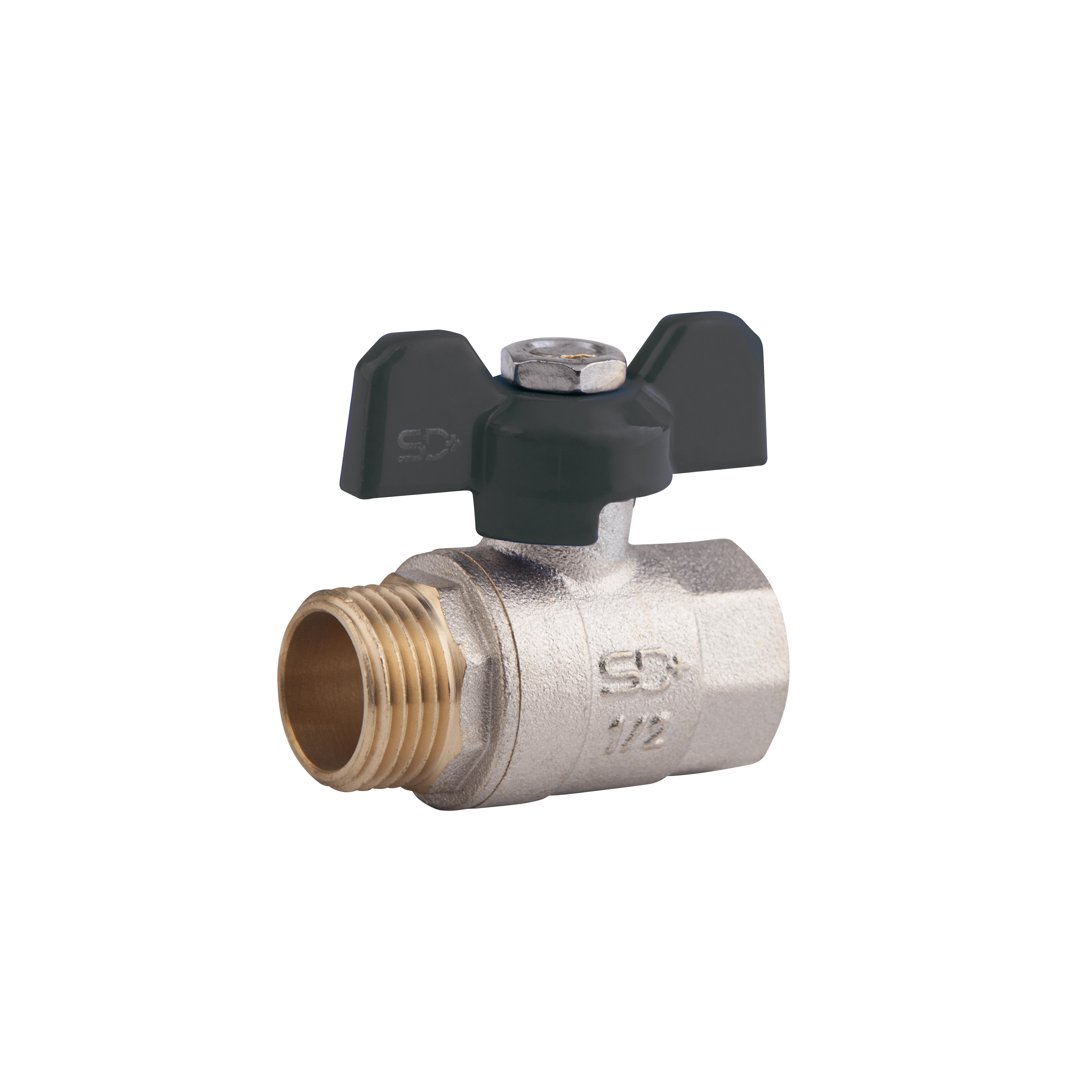 Кран кульовий SD Plus 1/2" ВН для води метелик (SD607W15)