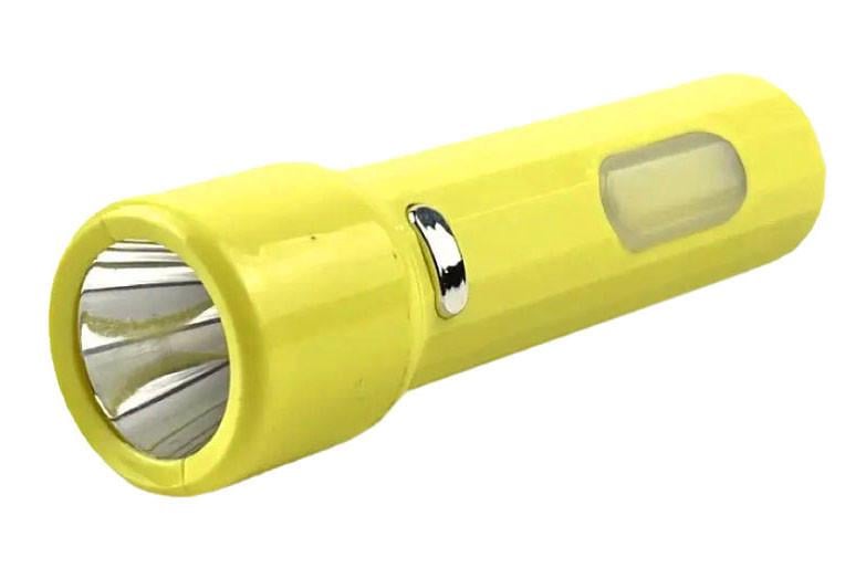 Ліхтар кишеньковий ручний із бічним світлом YAJIA YJ-8931C 1LED+COB USB Жовтий