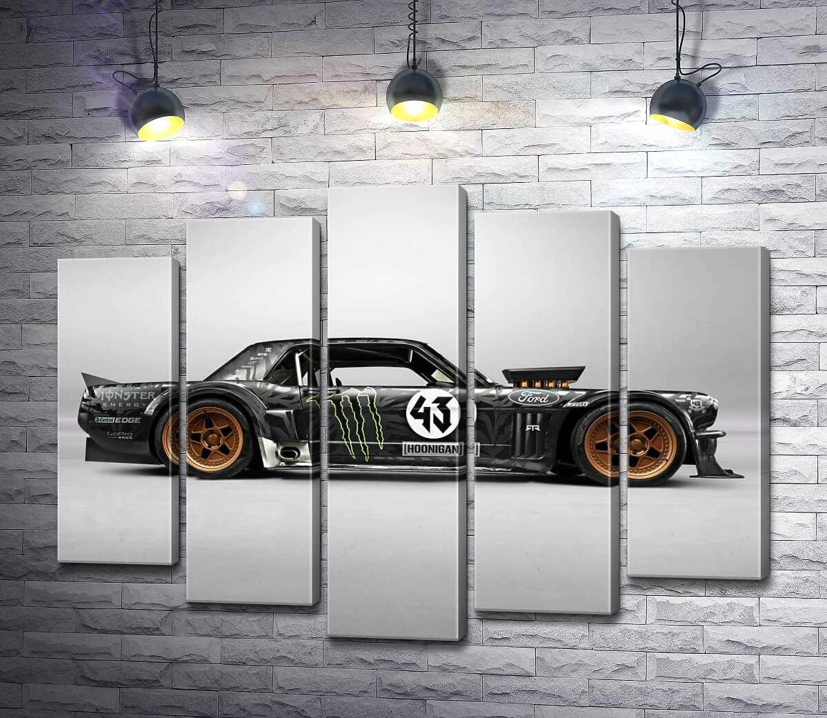 Модульная картина ArtPoster Тюнінгований автомобіль Ford Mustang Hoonicorn автогонщика Кена Блока 100x75 см Модуль №26 (001396)