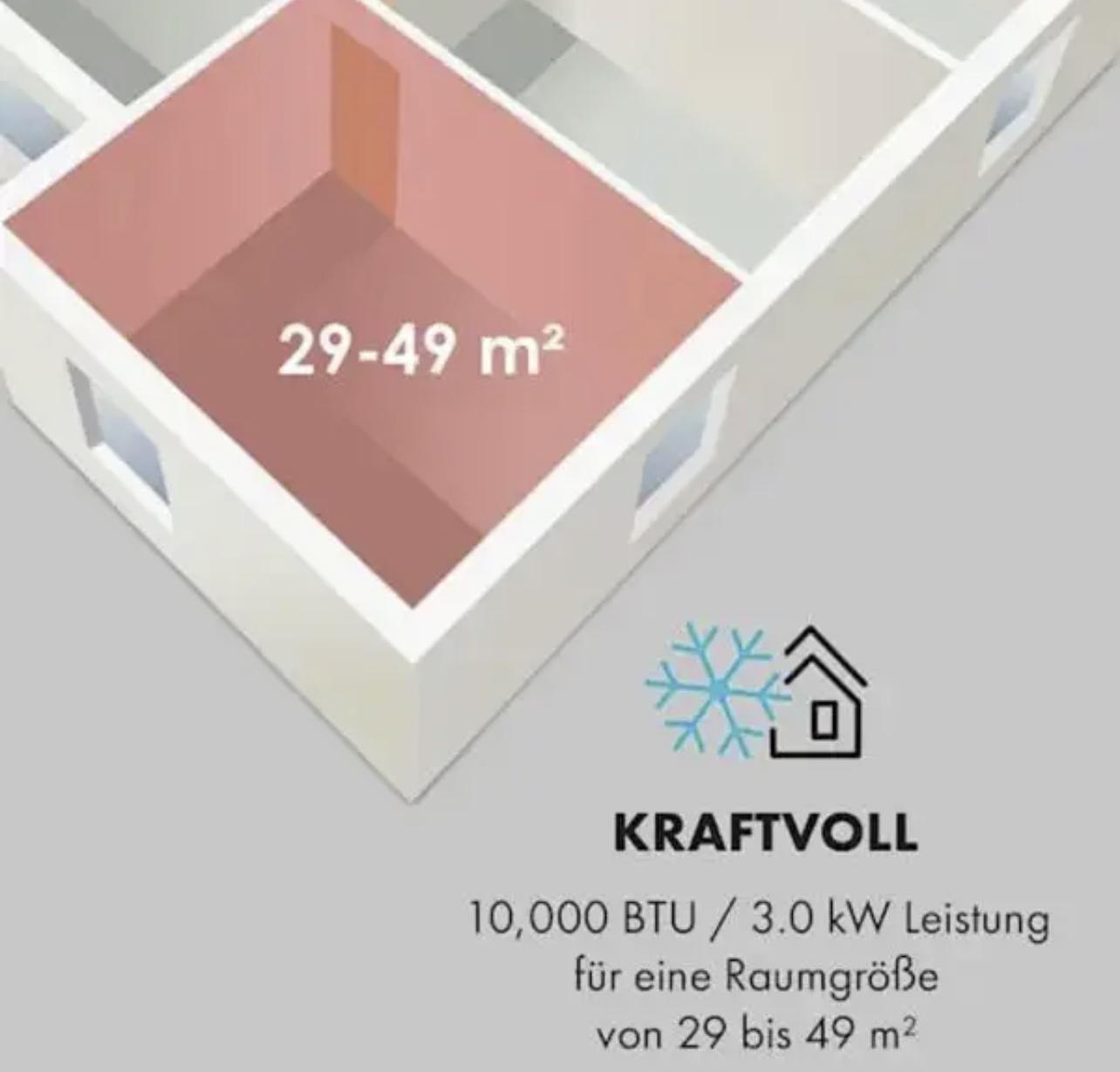 Кондиціонер мобільний KLARSTEIN Metrobreeze Rome EEC A+ 10 000 BTU/3,0 кВт до 49 м2 Чорний (10029857) - фото 3 Кондиціонер мобільний KLARSTEIN Metrobreeze Rome EEC A+ 10 000 BTU/3,0 кВт до 49 м2 Чорний (10029857) - фото 3