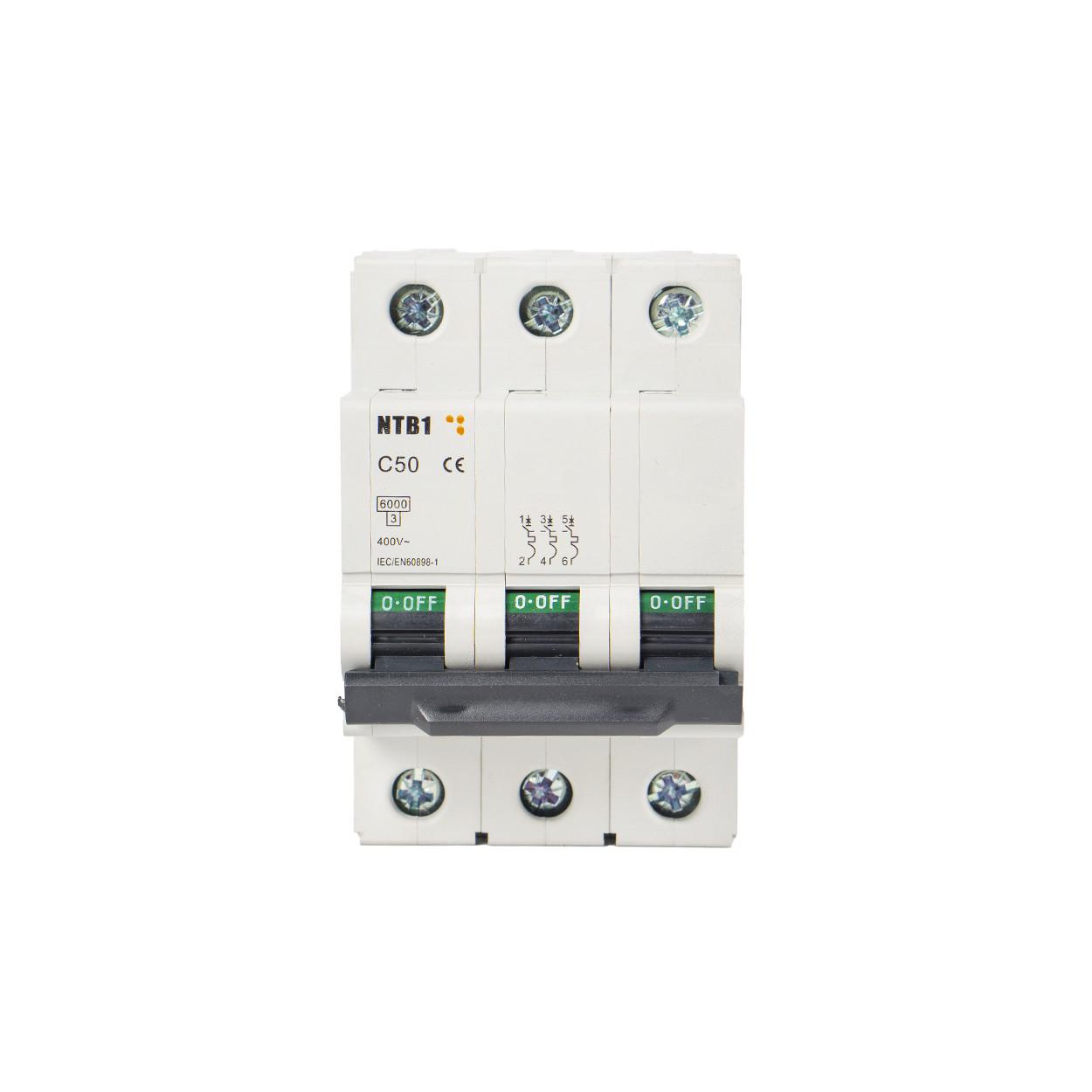 Автоматичний вимикач TESLA NTB1 C50 3P (91) - фото 4 Автоматичний вимикач TESLA NTB1 C50 3P (91) - фото 4
