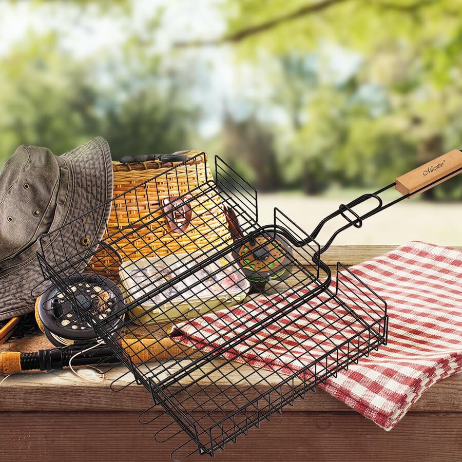 Решітка-гриль Maestro BBQ 40х30 см з високим бортом (tr00003) - фото 2
