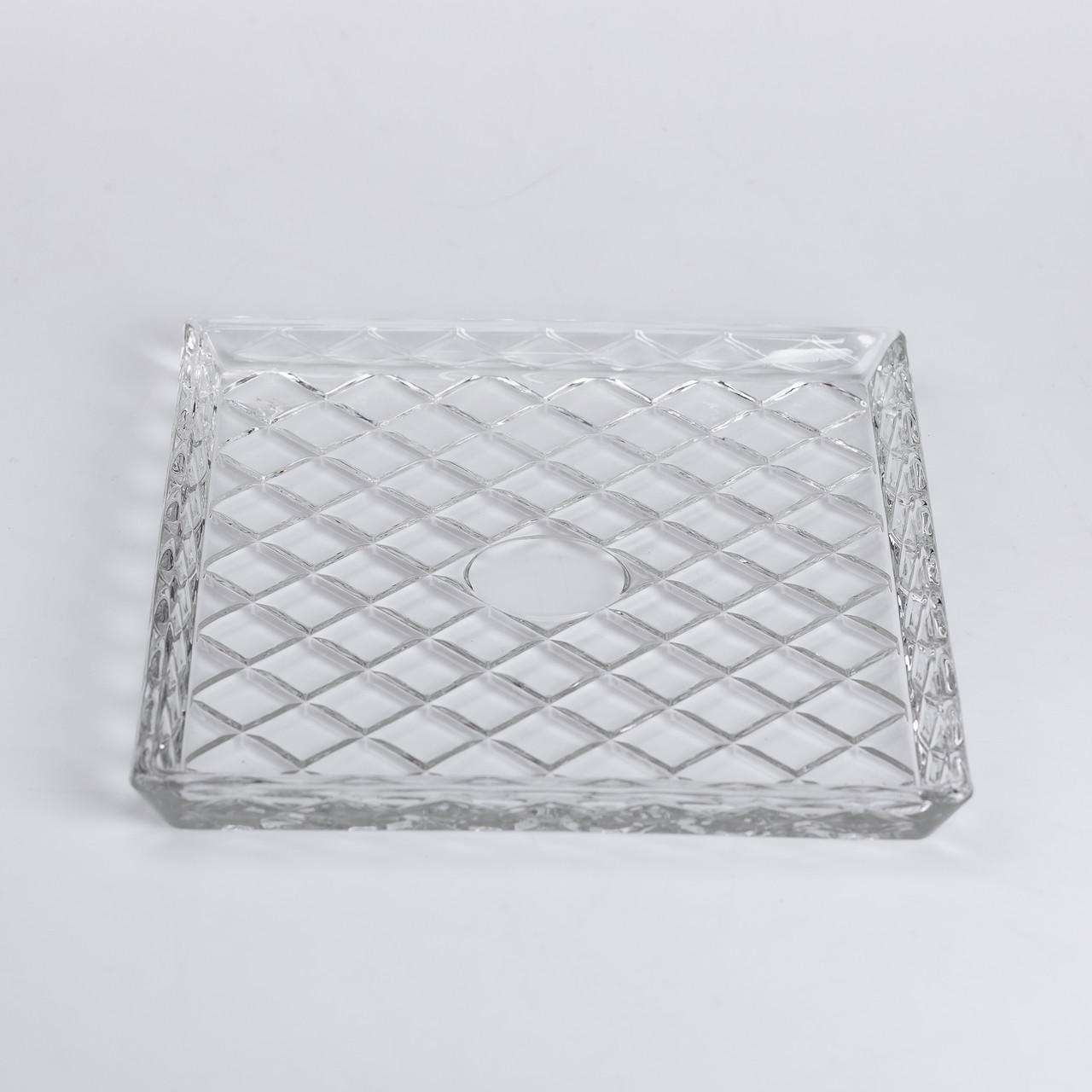 Блюдо для закусок Lirmartur скляне 24,5х20,5х2 см Прозорий - фото 2 Блюдо для закусок Lirmartur скляне 24,5х20,5х2 см Прозорий - фото 2
