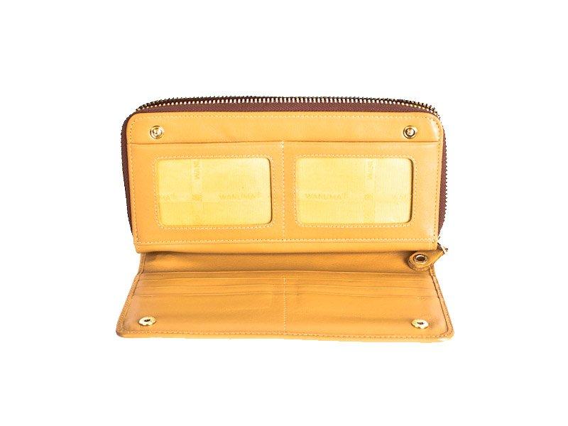 Кошелек женский кожаный WANLIMA 4559 Коричневый - фото 3 Кошелек женский кожаный WANLIMA 4559 Коричневый - фото 3