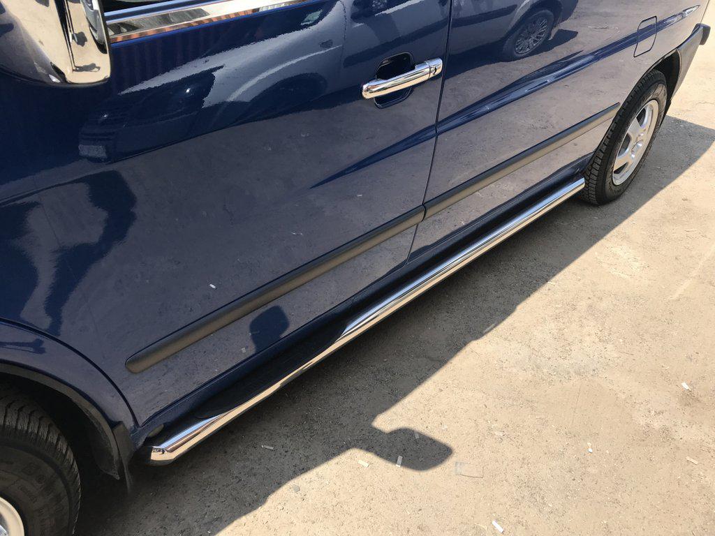 Боковые трубы 2 шт. нерж. d42 без пластиковых вставок для Mercedes Vito W638 1996-2003 гг. CAN Нержавеющая сталь Хром