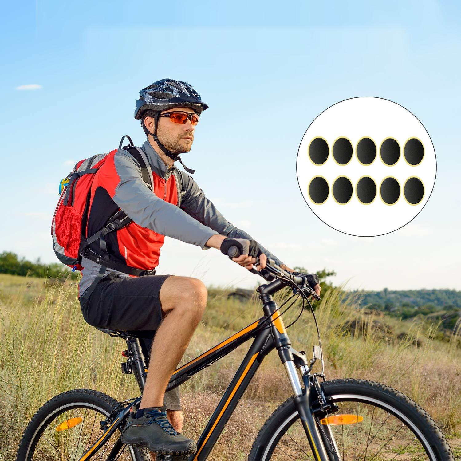 Набор заплаток для ремонта велосипедных шин самоклеящиеся быстросохнущие 10 шт. Черный (3000003792) - фото 9