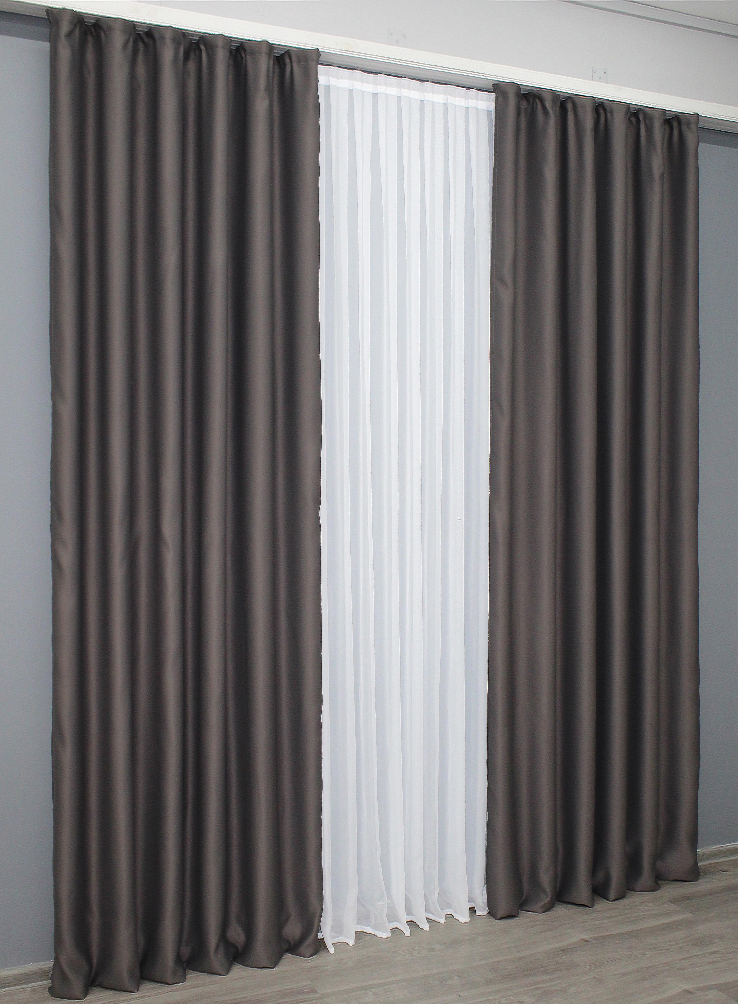 Комплект штор VR-Textil Fusion Dimout №833ш 100х270 см 2 шт. Темное какао (31-355) - фото 3 Комплект штор VR-Textil Fusion Dimout №833ш 100х270 см 2 шт. Темное какао (31-355) - фото 3