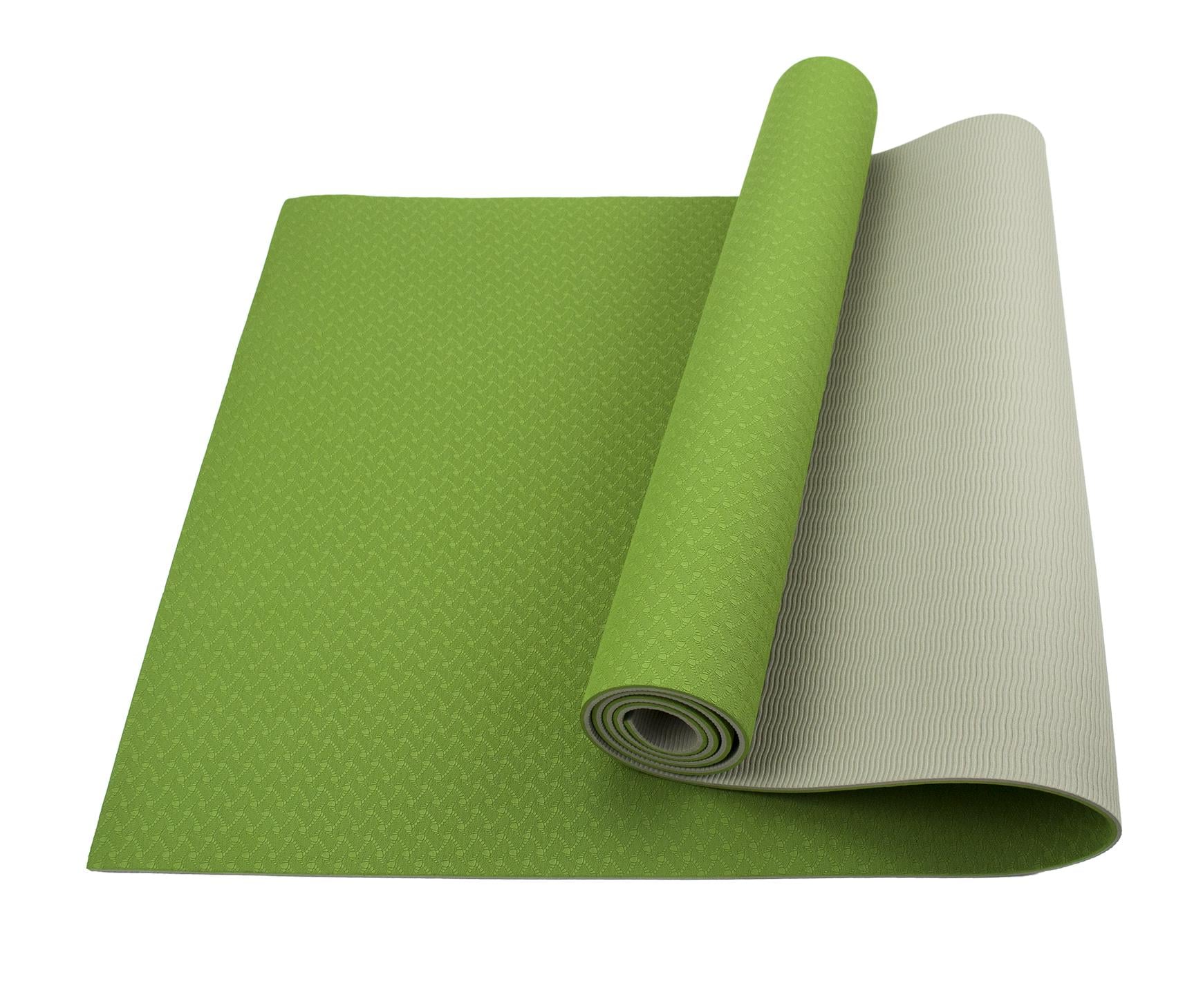 Килимок для йоги та фітнесу Sportcraft TPE 6 мм Green/Grey (ES0022)