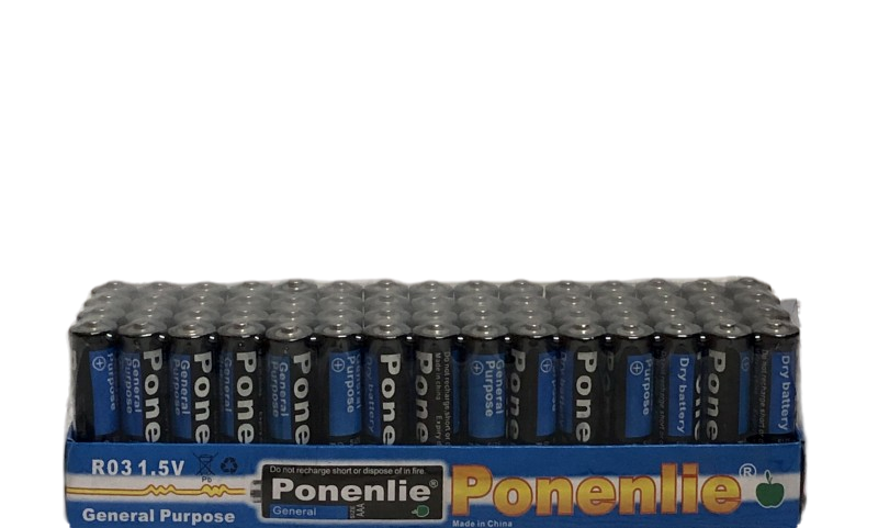 Батарейка солевая Ponenlie AAA R3 1,5V 60 шт. (1801503620)