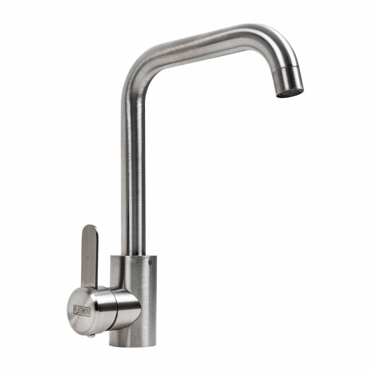 Смеситель кухонный Platinum KT 11 3008B-FH Нержавеющая сталь (PLTM-SP000032607)