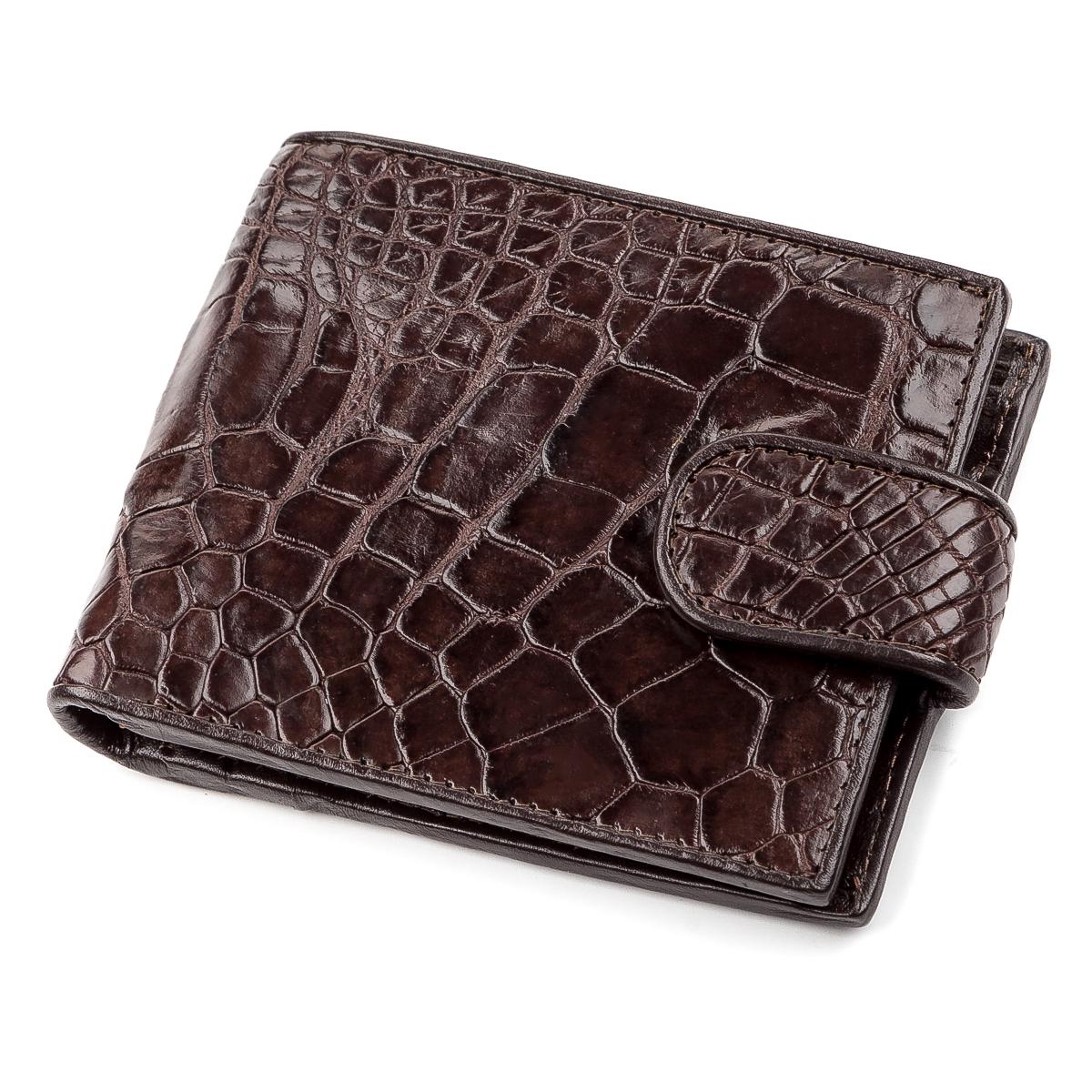 Кошелек Crocodile leather 18208 кожа Коричневый (23245)