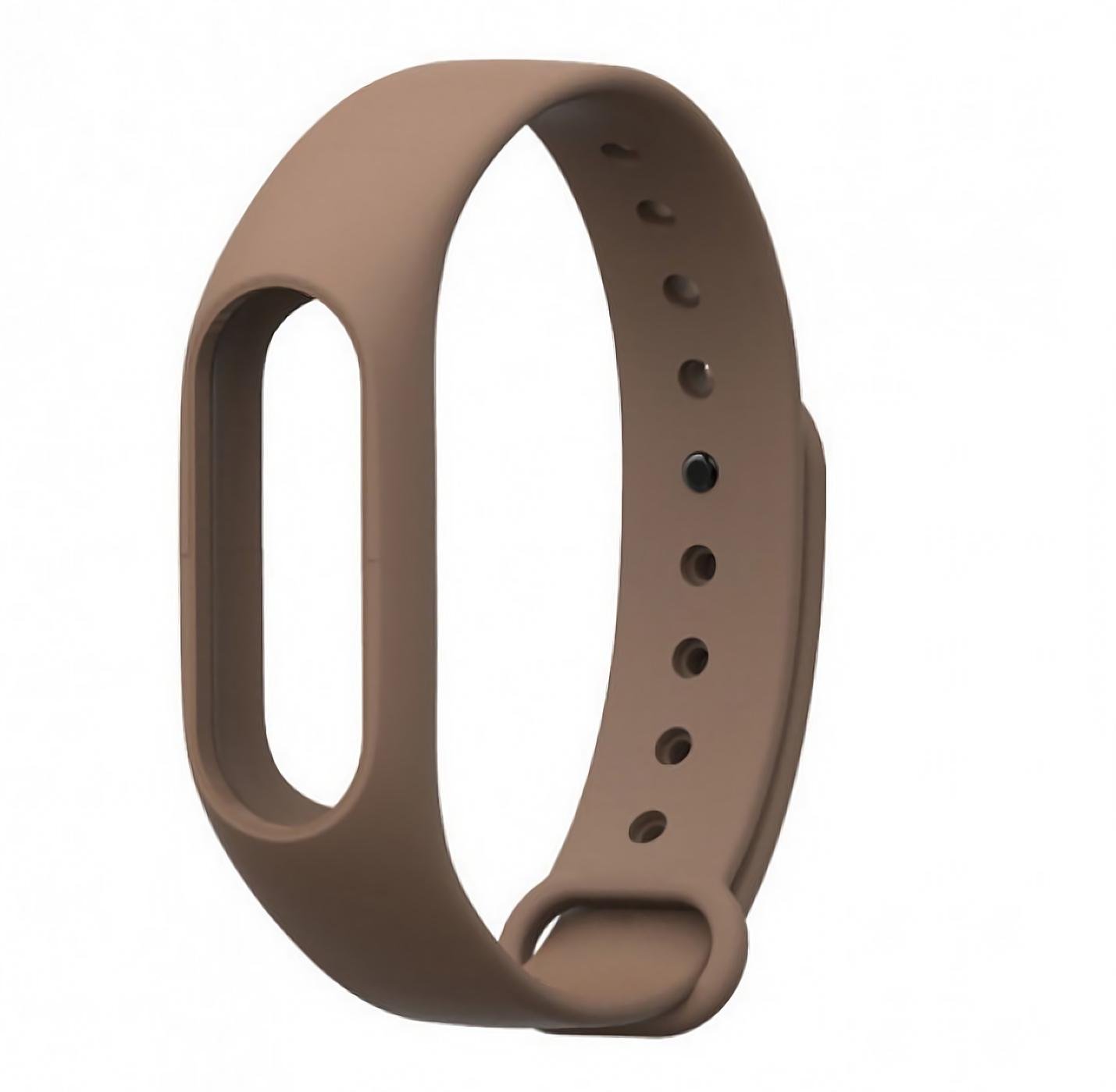Ремешок MRK для фитнес браслета Xiaomi Mi Band 2 силиконовый Brown