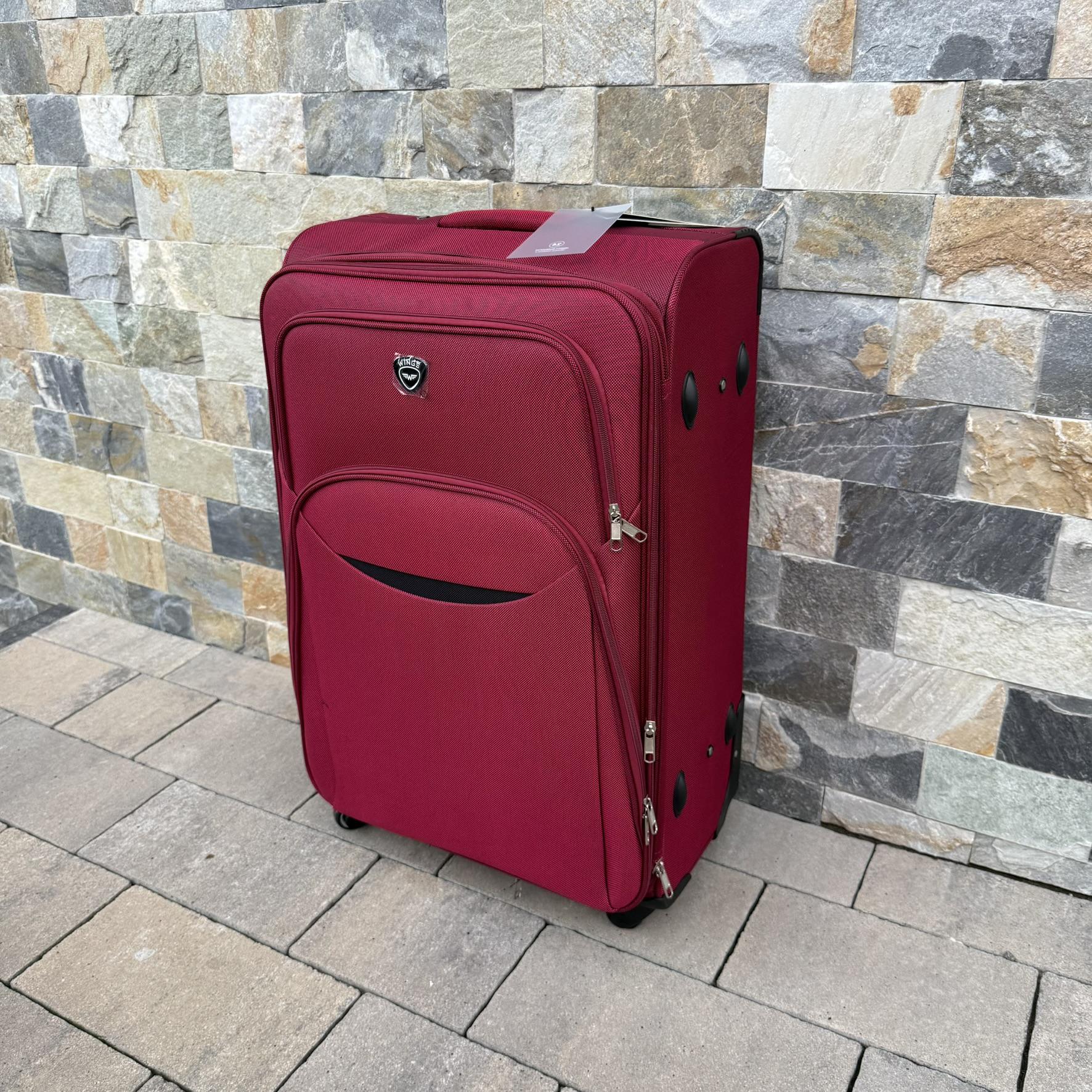 Валіза тканинна Wings 1708 на 4 колесах L Бордовий (30485127) - фото 3 Валіза тканинна Wings 1708 на 4 колесах L Бордовий (30485127) - фото 3