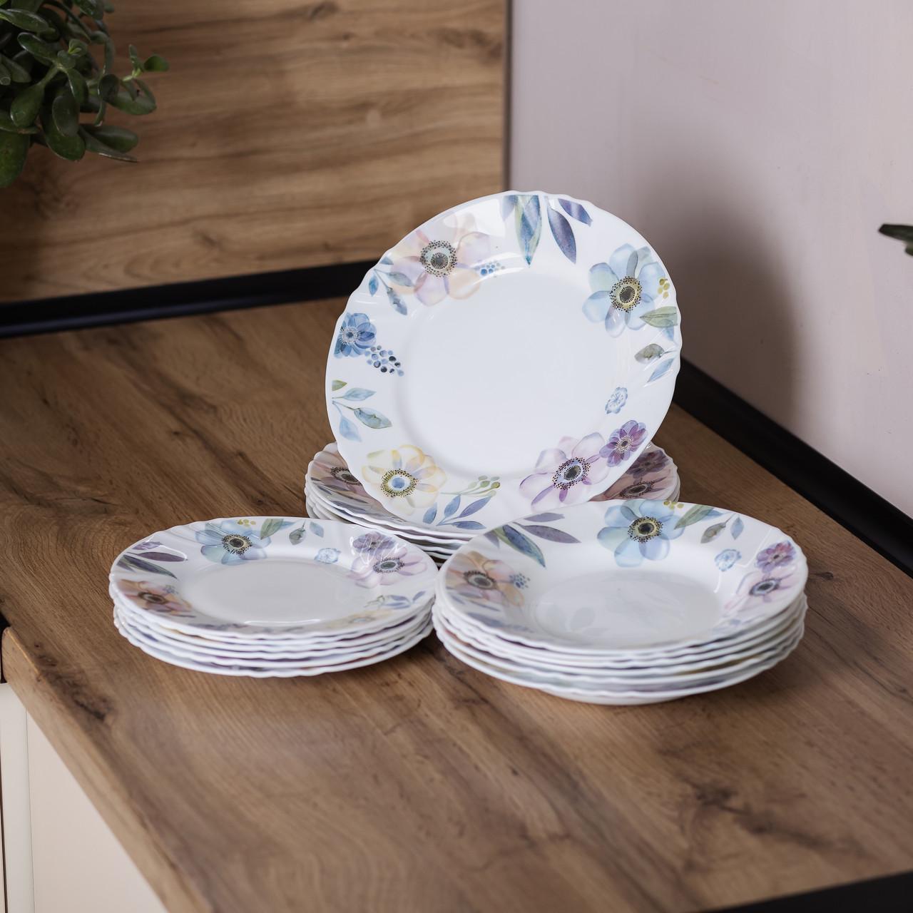 Сервиз фарфоровый сервиз на 6 персон 18 предметов Белый