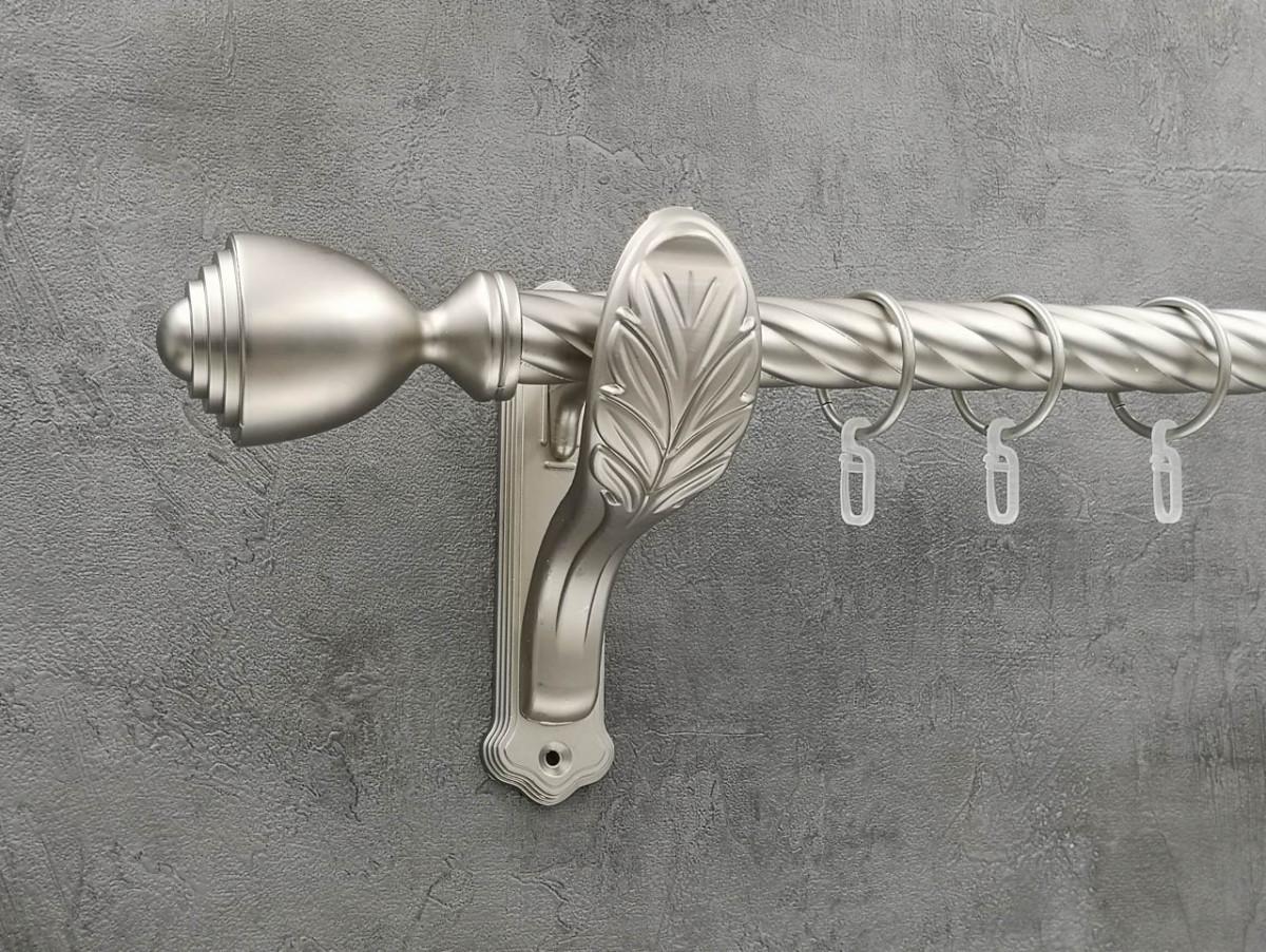 Карниз Quadrum Палацио витая штанга одинарный ретро 25 мм 160 см Сатин (272283721)