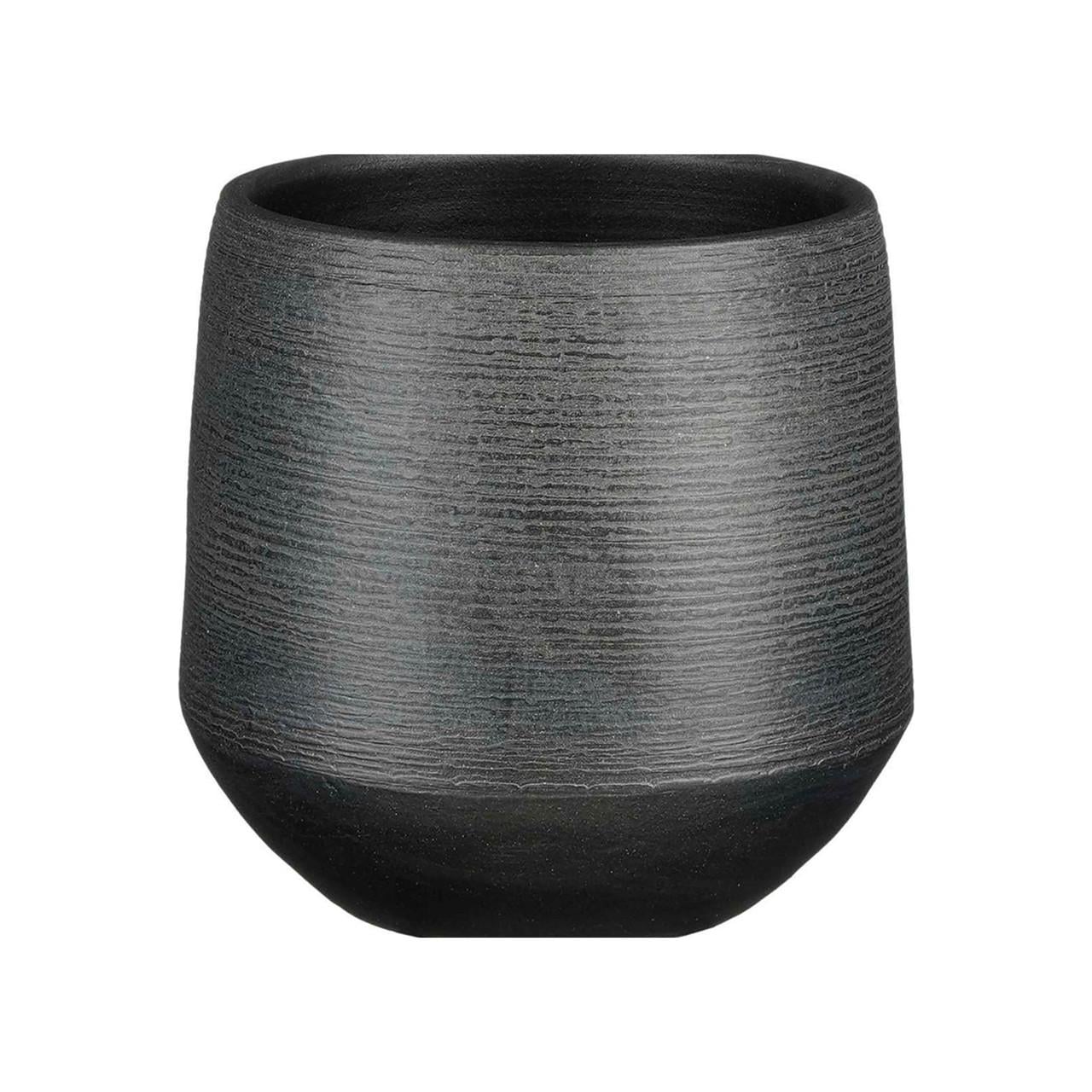 Кашпо Edelman Evora pot round 19х18 см Черный (A-025777)