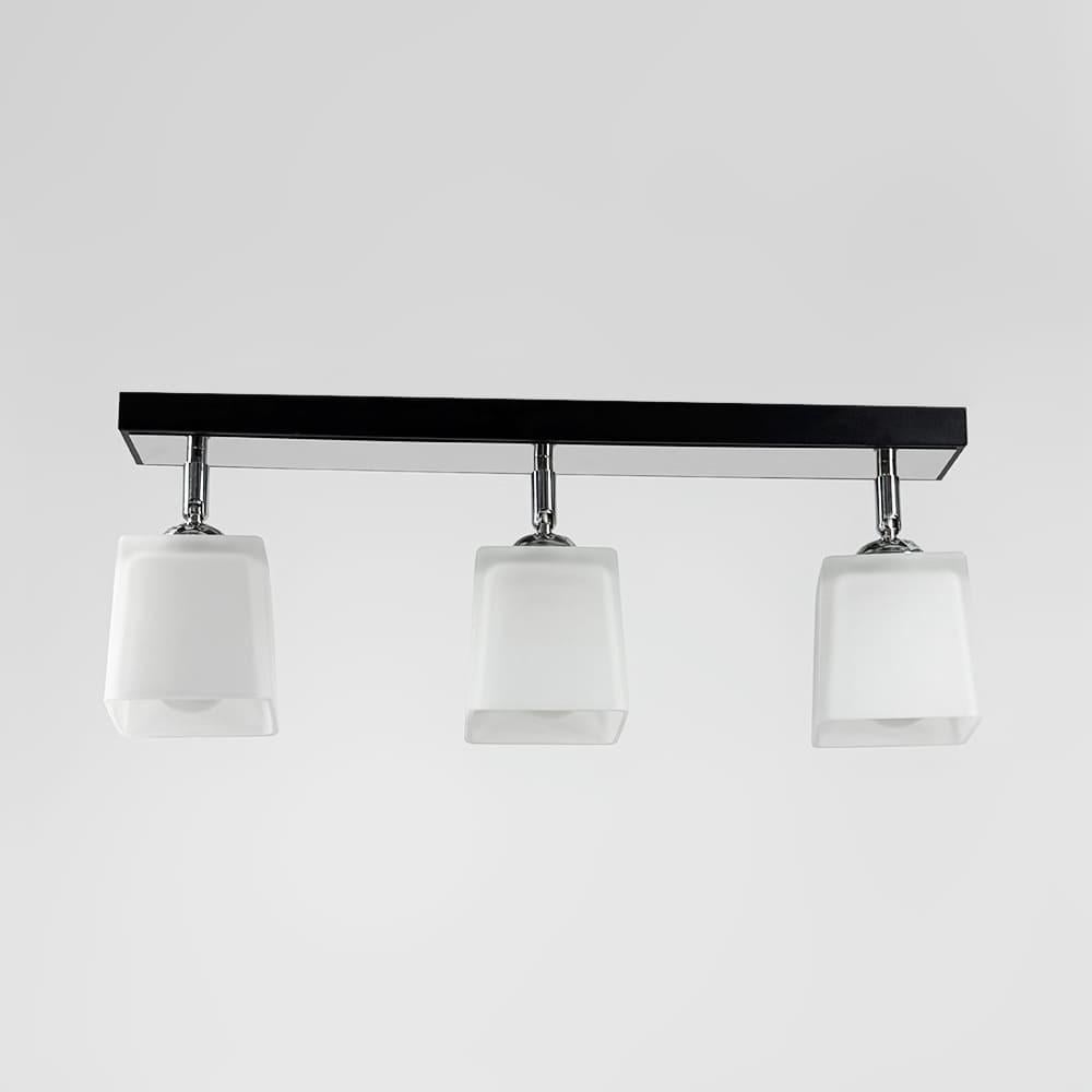 Светильник на 3 плафона 60х10 см Черный (51203/3 BK)