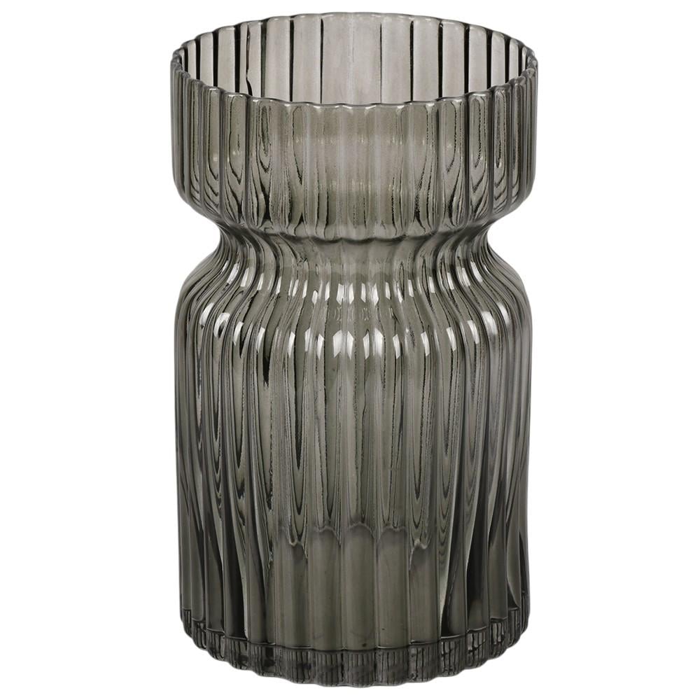 Ваза декоративная стеклянная R35300 11,5х19 см Темно-серый (29875857)