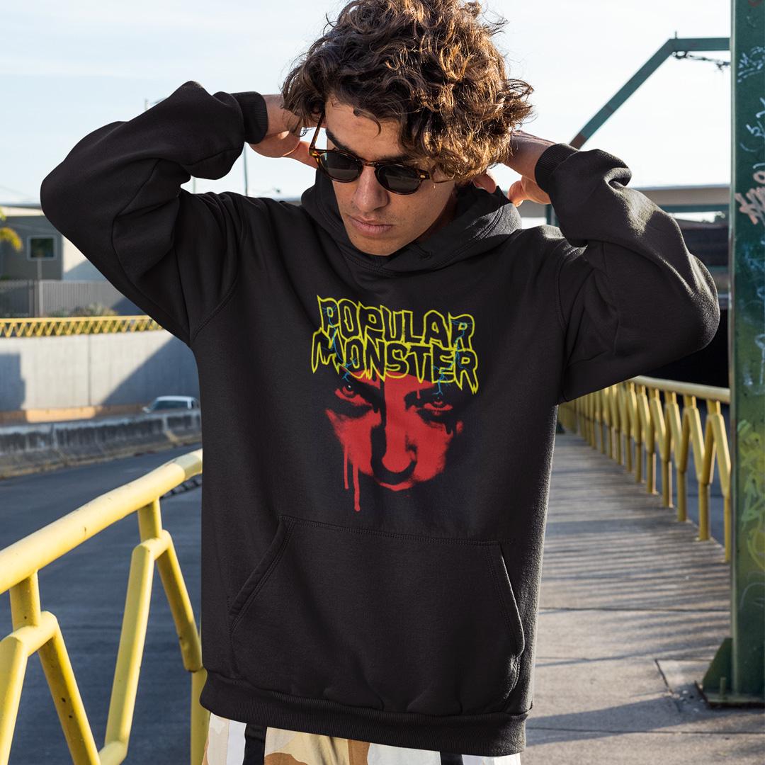 Худи флисовый унисекс Falling In Reverse Popular Moster 2019 2XL Черный