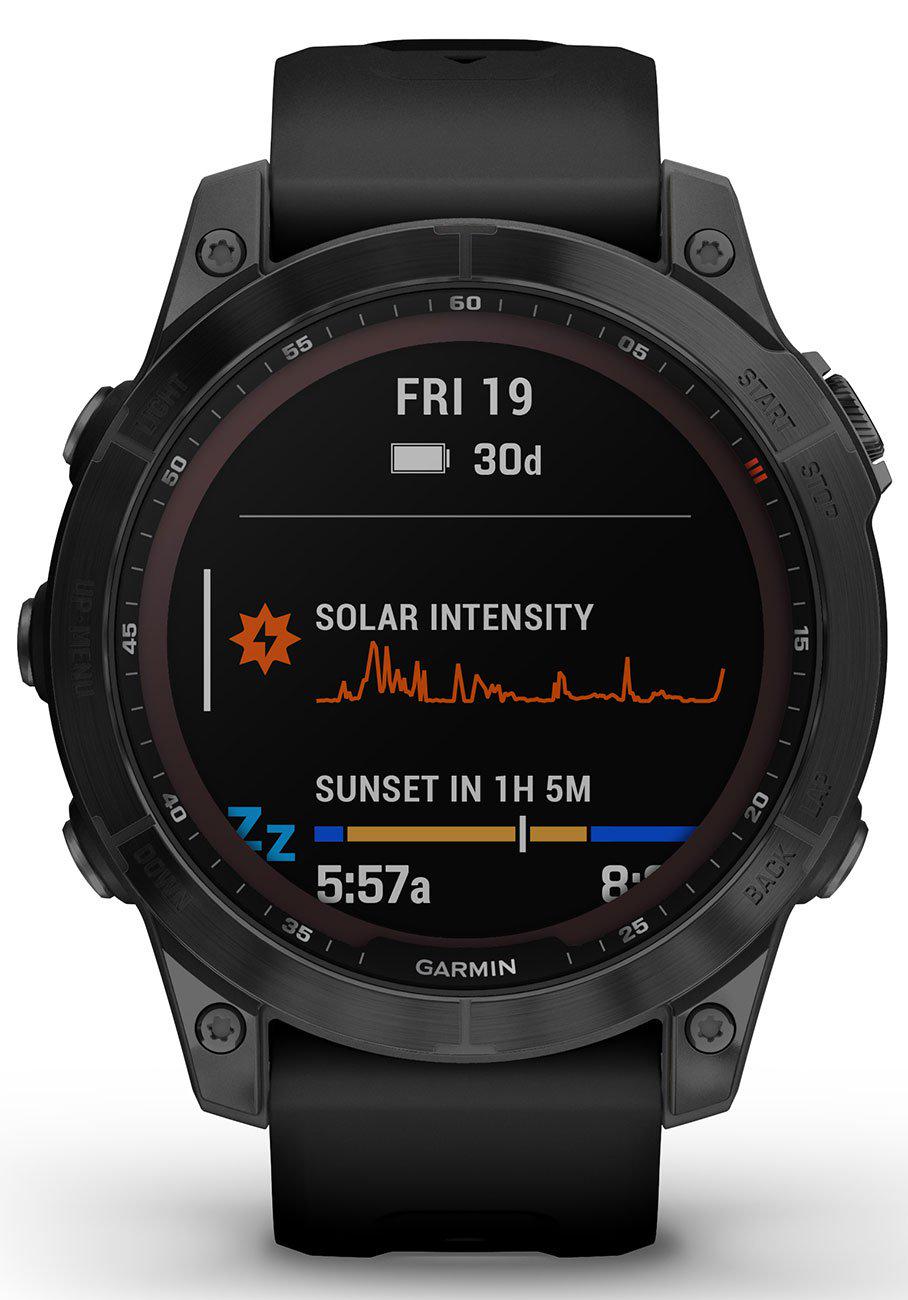 Смарт-годинник Garmin Fenix 7 Sapphire Solar DLC Titanium with Band Black (010-02540-34/35) Смарт-годинник Garmin Fenix 7 Sapphire Solar DLC Titanium with Band Black (010-02540-34/35)