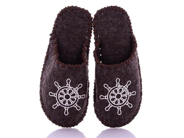 Тапочки мужские VENDS 329 фетровые р. 42-43 Коричневый